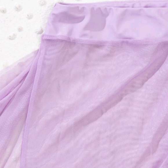 Lilac Ruffle Swimsuit Cover up pants - Picture 4 of 7